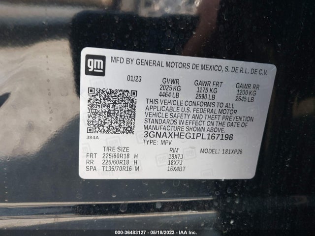 Chevrolet EQUINOX LS 2023 3GNAXHEG1PL167198 Image 9