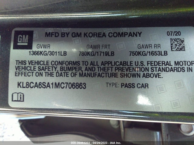 Chevrolet SPARK LS 2021 KL8CA6SA1MC706863 Image 9