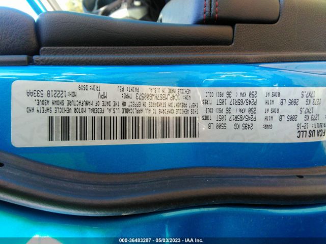 1C4PJMBS7HW600573 Jeep Cherokee Trailhawk
