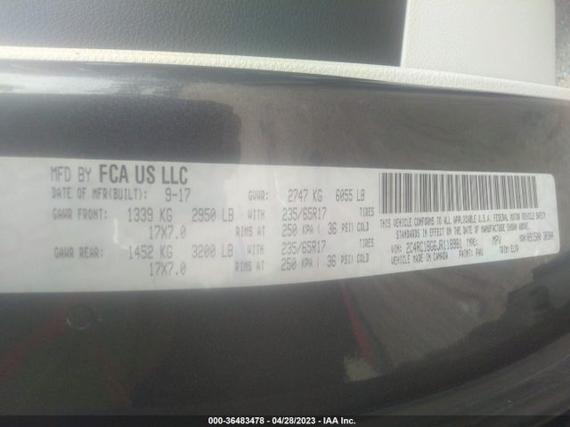 2C4RC1BG6JR118981 Chrysler Pacifica Touring L
