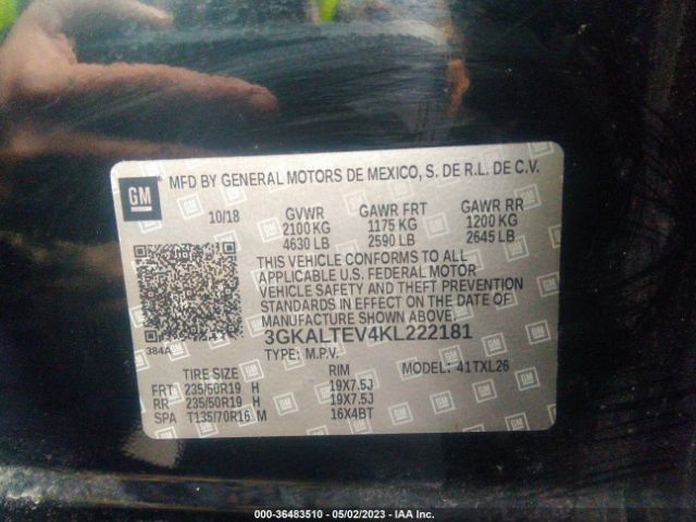 3GKALTEV4KL222181 GMC Terrain Sle