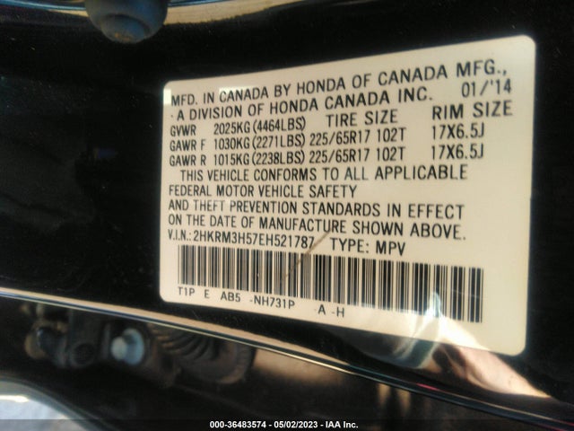 Honda CR-V EX 2014 2HKRM3H57EH521787 Image 9