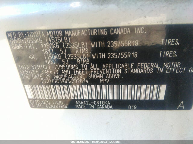 Toyota Rav4 Limited 2015 2T3YFREV0FW232614 Image 10