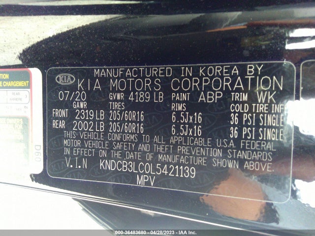 KIA Niro Lxs 2020 KNDCB3LC0L5421139 Image 10