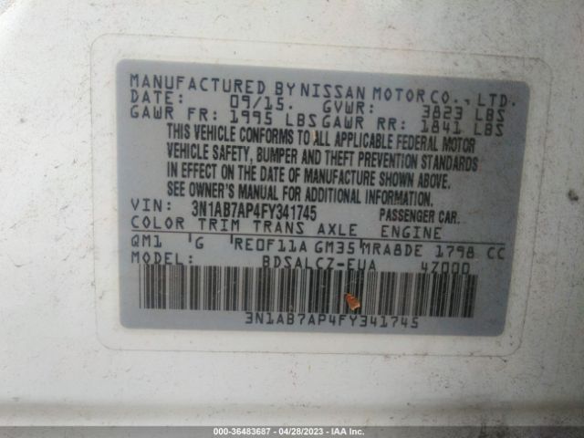 3N1AB7AP4FY341745 Nissan SENTRA S