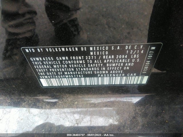 3VW4T7AU6FM057762 Volkswagen GOLF GTI S