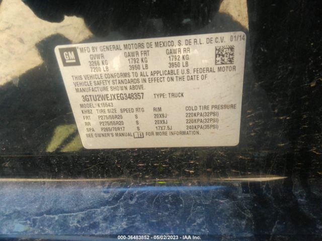 3GTU2WEJXEG348357 GMC Sierra 1500 Denali