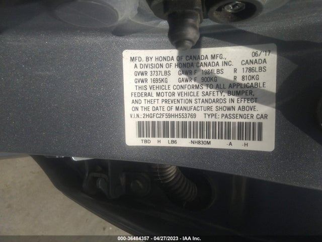 Honda Civic Sedan Lx 2017 2HGFC2F59HH553769 Image 10
