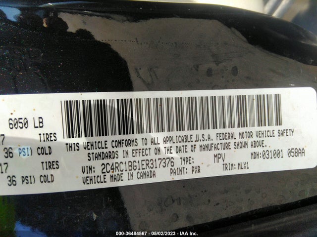 2C4RC1BG1ER317376 Chrysler Town & Country Touring