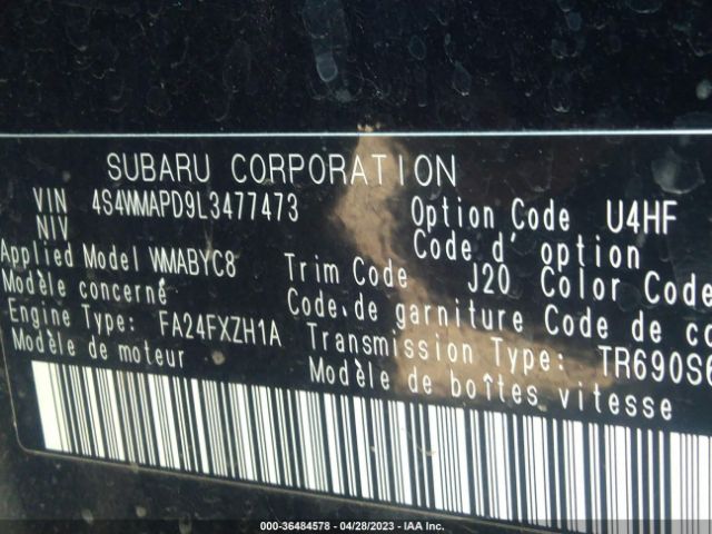4S4WMAPD9L3477473 Subaru Ascent Limited