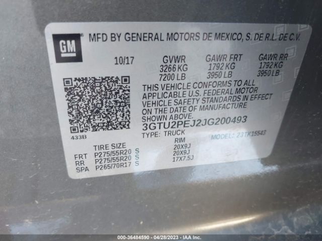 3GTU2PEJ2JG200493 GMC Sierra 1500 Denali