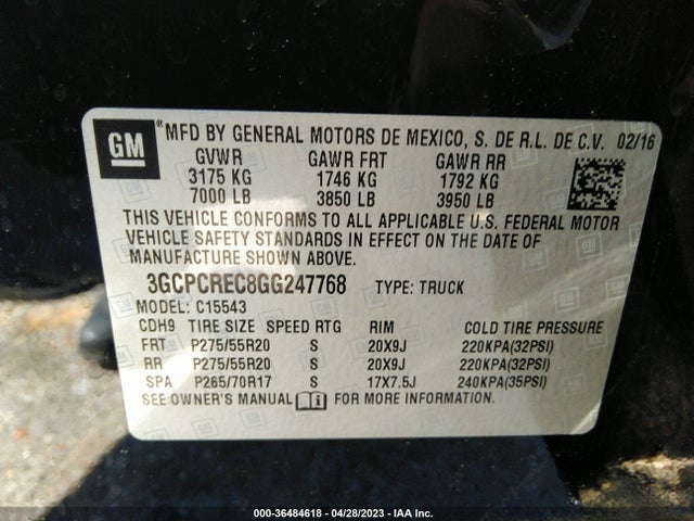 Chevrolet Silverado 1500 Lt 2016 3GCPCREC8GG247768 Image 10