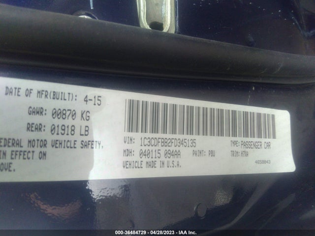 Dodge DART SXT 2015 1C3CDFBB2FD345135 Image 9