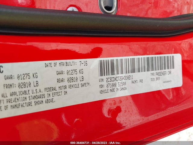 Dodge CHARGER R/T 2016 2C3CDXCT2GH310211 Image 9
