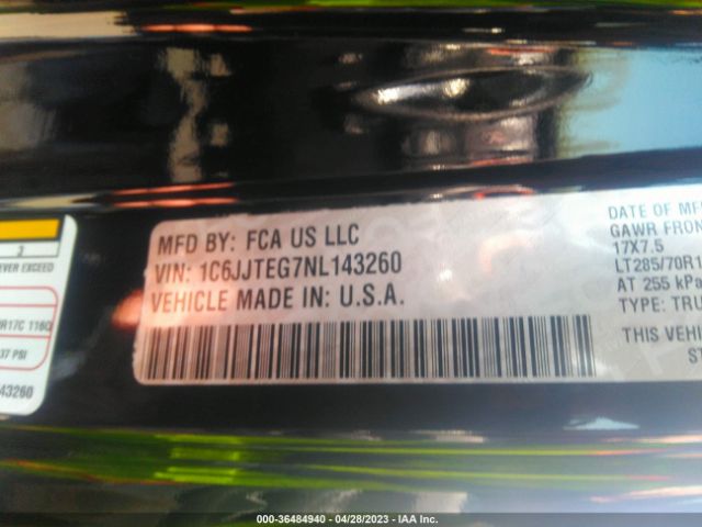 1C6JJTEG7NL143260 Jeep Gladiator Mojave