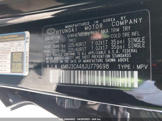 Hyundai TUCSON SEL 2018 KM8J3CA48JU779698 Image 10