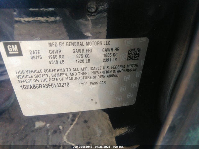 1G6AB5RA8F0142213 Cadillac ATS LUXURY