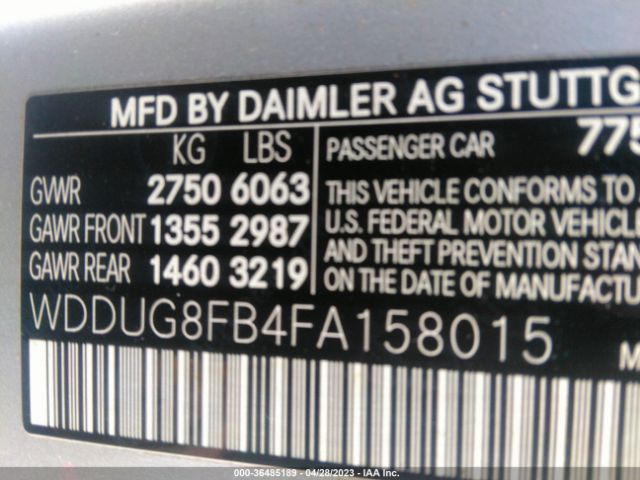 WDDUG8FB4FA158015 Mercedes-Benz S-class S 550