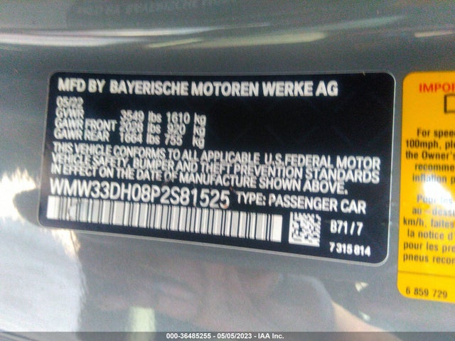 2023 MINI HARDTOP 2 DOOR COOPER VIN: WMW33DH08P2S81525