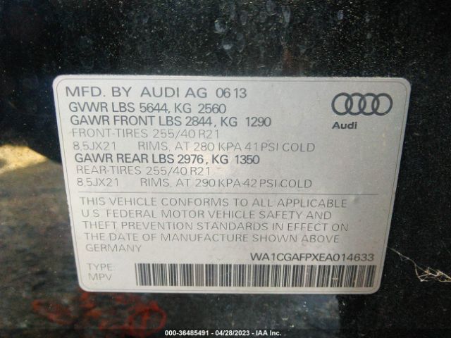 WA1CGAFPXEA014633 Audi Sq5 Premium Plus