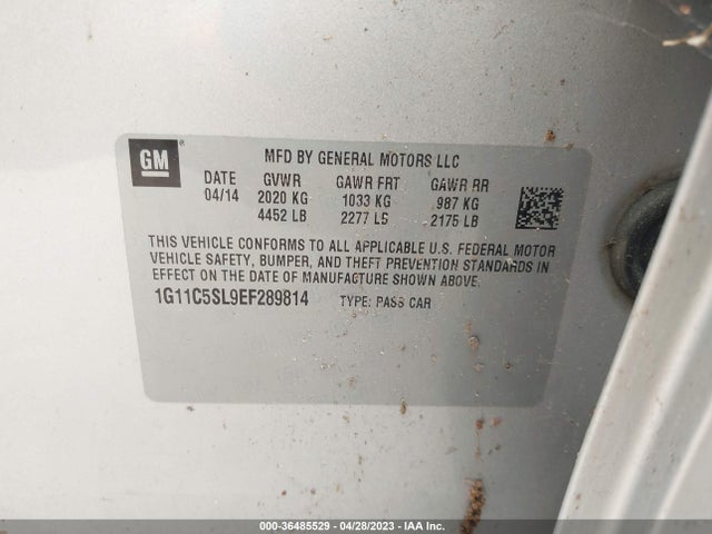 Chevrolet MALIBU LT 2014 1G11C5SL9EF289814 Image 10