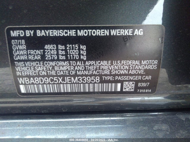 WBA8D9C5XJEM33958 BMW 3 Series 330i Xdrive