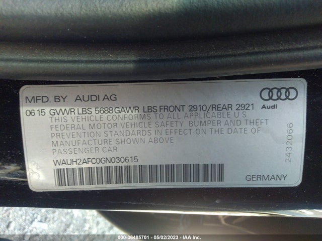 2016 Audi S6, VIN: WAUH2AFC0GN030615