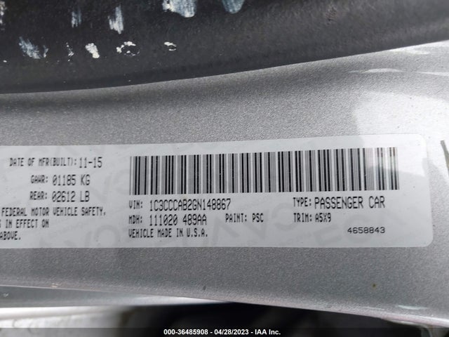 1C3CCCAB2GN148867 Chrysler 200 Limited
