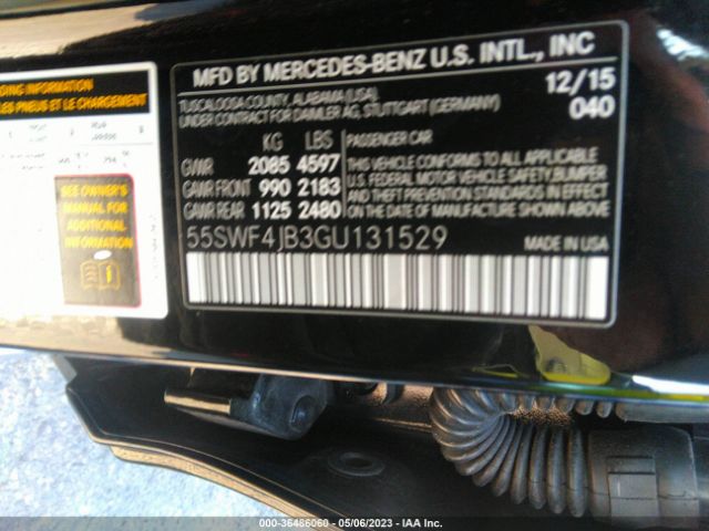 55SWF4JB3GU131529 Mercedes-Benz C-class C 300