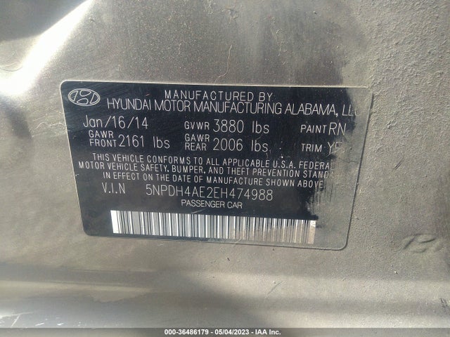 Hyundai ELANTRA SE 2014 5NPDH4AE2EH474988 Image 10