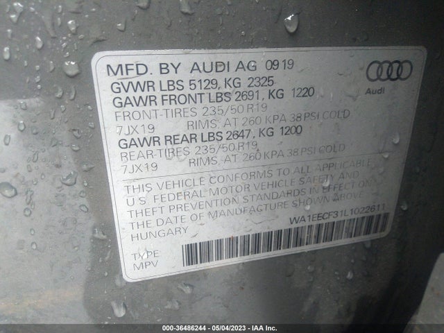 WA1EECF31L1022611 Audi Q3 S Line Premium Plus