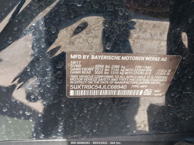 5UXTR9C54JLC68940 BMW X3 Xdrive30i