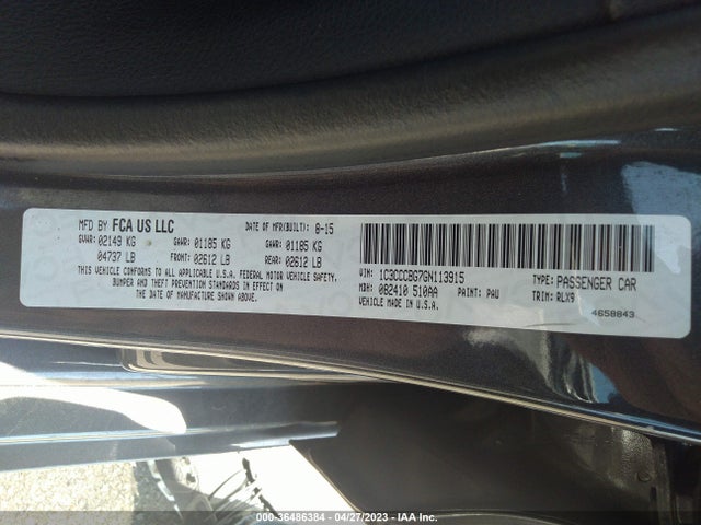 Chrysler 200 S 2016 1C3CCCBG7GN113915 Image 9