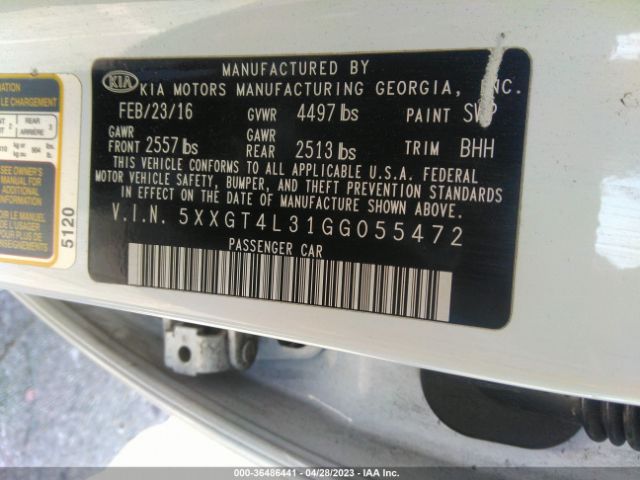 5XXGT4L31GG055472 KIA Optima Lx