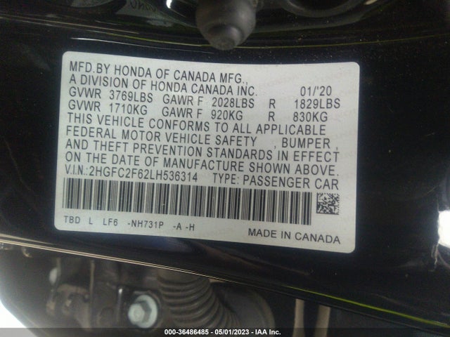 Honda Civic Sedan Lx 2020 2HGFC2F62LH536314 Image 9