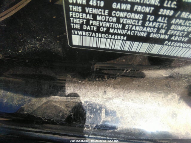 1VWBS7A35GC046594 Volkswagen Passat 1.8t Se