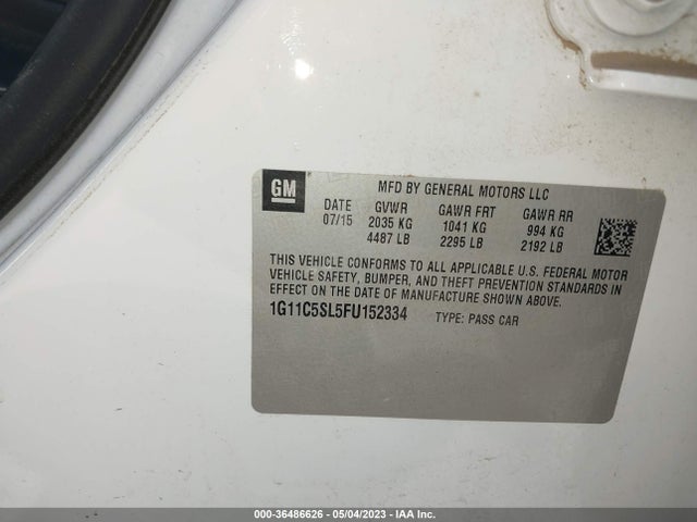 Chevrolet MALIBU LT 2015 1G11C5SL5FU152334 Image 10