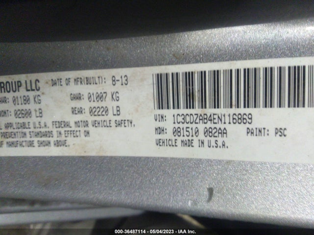 Dodge AVENGER SE 2014 1C3CDZAB4EN116869 Image 9