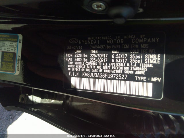 Hyundai TUCSON SE 2015 KM8JU3AG6FU972527 Image 10