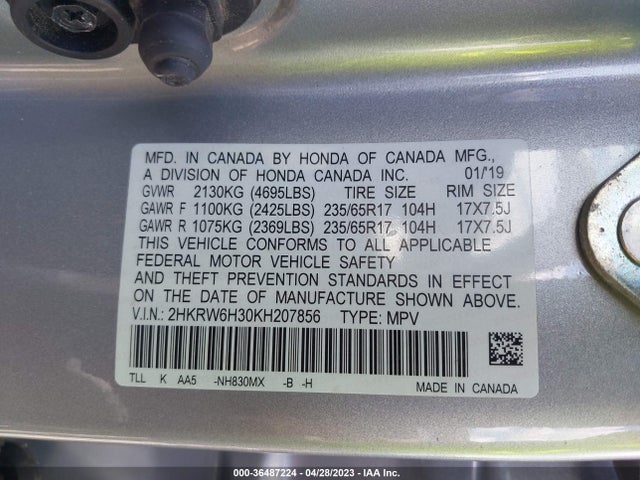 Honda CR-V LX 2019 2HKRW6H30KH207856 Image 9