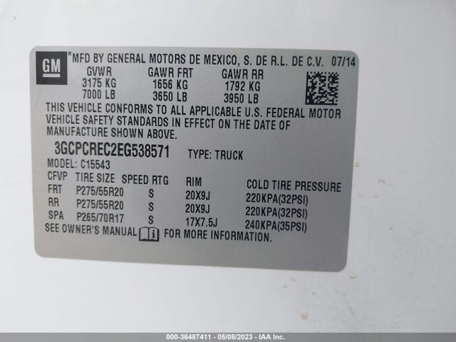 Chevrolet Silverado 1500 Lt 2014 3GCPCREC2EG538571 Image 10