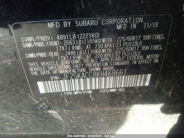 JF2SKACC8KH468661 Subaru Forester