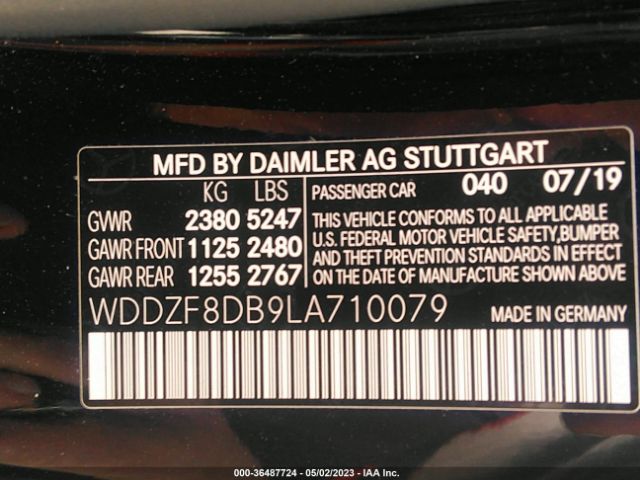 WDDZF8DB9LA710079 Mercedes-Benz E-class E 350