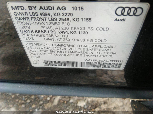 WA1EFCFSXGR008332 Audi Q3 Premium Plus