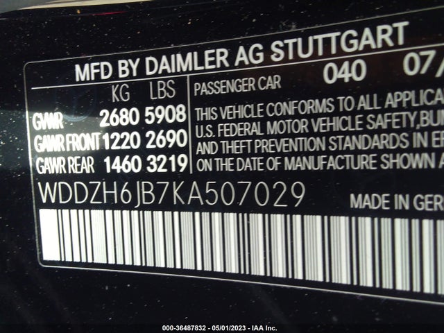 2019 Mercedes-Benz E-Class Wagon, VIN: WDDZH6JB7KA507029