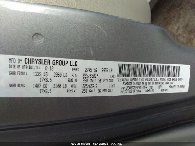 2C4RDGBG9ER114378 Dodge Grand Caravan Se