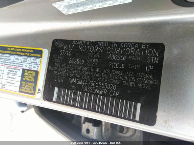 KNAGM4A79F5555320 KIA Optima Lx