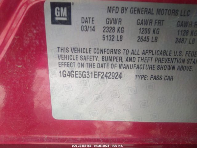 1G4GE5G31EF242924 Buick Lacrosse Premium I
