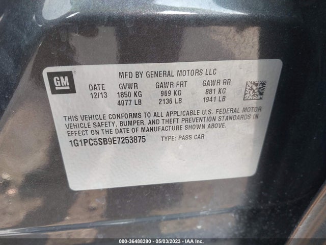 Chevrolet Cruze 1lt 2014 1G1PC5SB9E7253875 Image 11