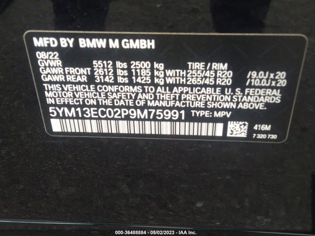 2023 BMW X3, VIN: 5YM13EC02P9M75991